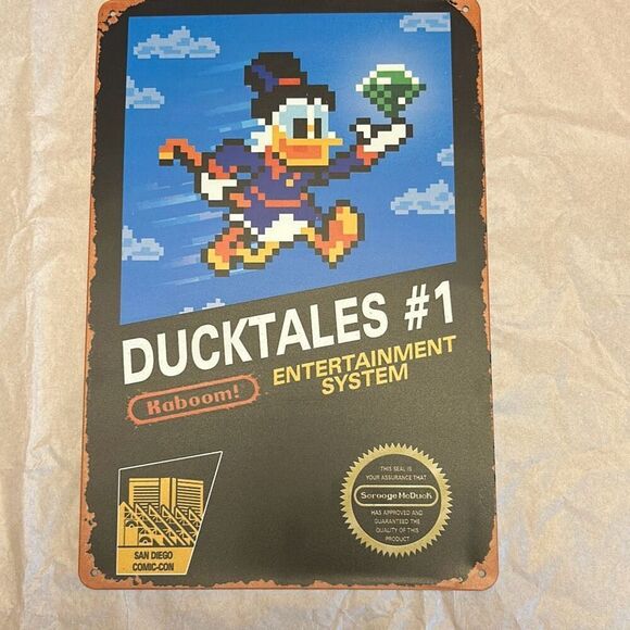 DuckTales #1 Entertainment System Tin Sign – 12” x 8” | Retro Gaming Comic-Con R - Picture 1 of 1